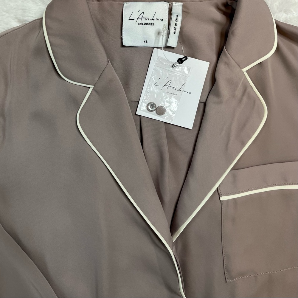 NWT L'Academie Top Shirt Butto Down Pajama XS - Picture 11 of 13